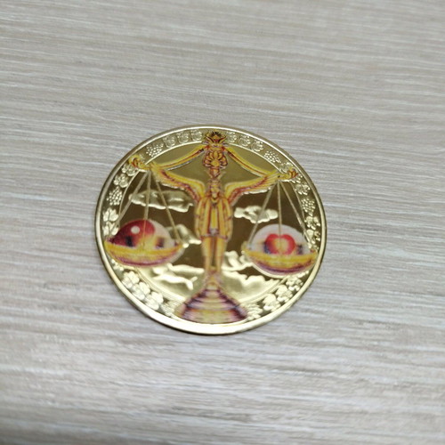 Commemorative Libra coin new, metal with gold tone