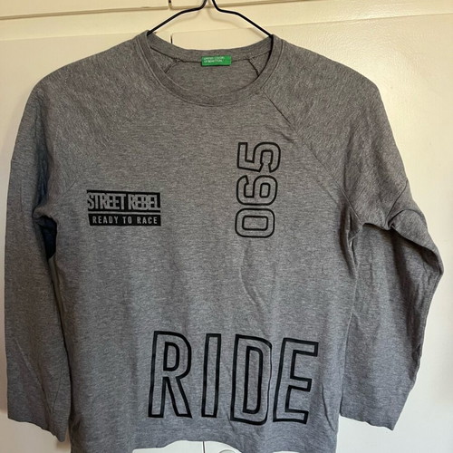 Benetton long sleeve shirt grey like new for boys