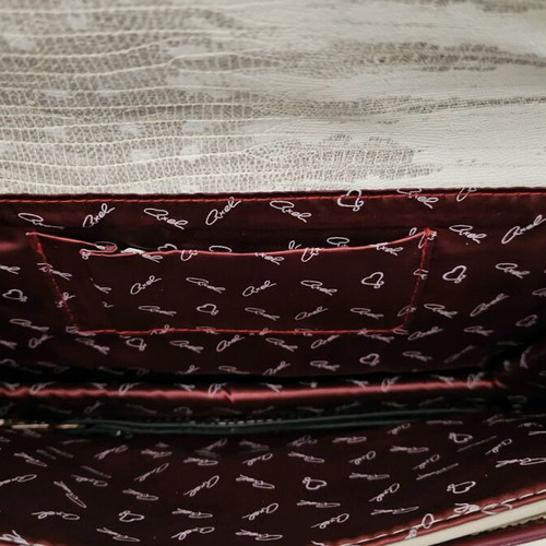 Axel envelope bag crossbody new, beige and red 30x18
