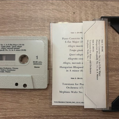 Franz Liszt Alfred Brendel Vox cassette tape like new, classical music