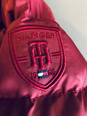 Tommy Hilfiger women's long jacket like new, size S, red