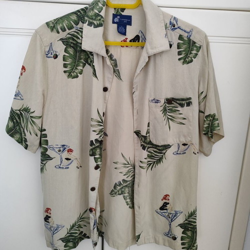 Abysse short sleeve shirt used, size M, multicolor