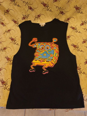 T shirt Μπομπ Σφουγγαράκης M μεταχειρισμένο, μαύρο, Bershka