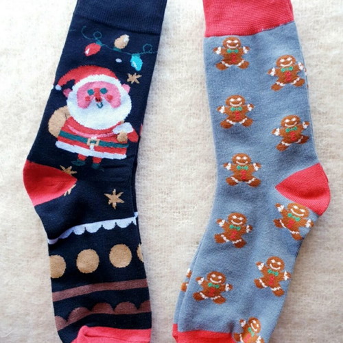 Christmas Santa Socks unisex, new, gingerbread man design