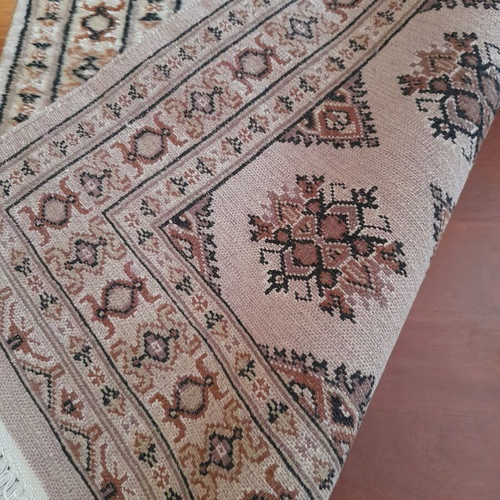 Handmade wool and silk bedroom rugs like new, set of 3 pieces
