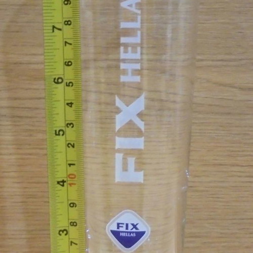 Fix Hellas beer set of 2 used promotional glasses 0.5lt