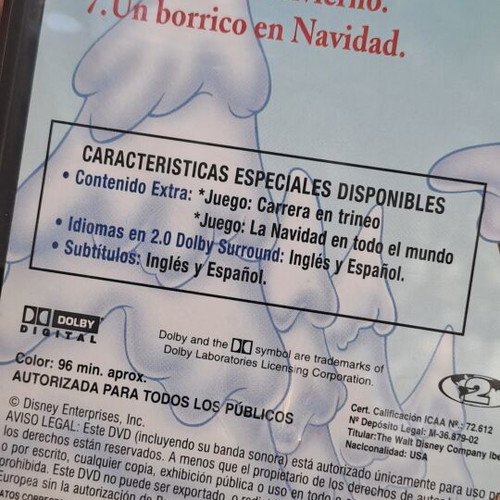 Mickey's Christmas DVD used, English only