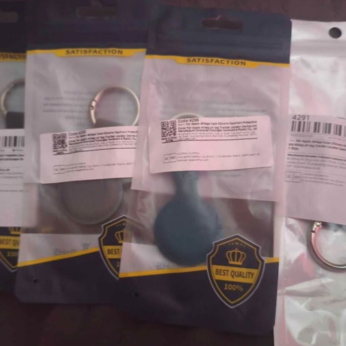 Air Tag keychain holders set of 4, silicone