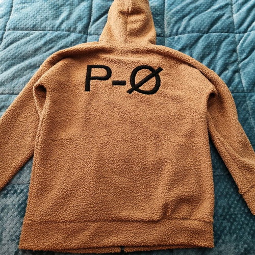 Men's oversized P/COC teddy jacket like new, brown, size S