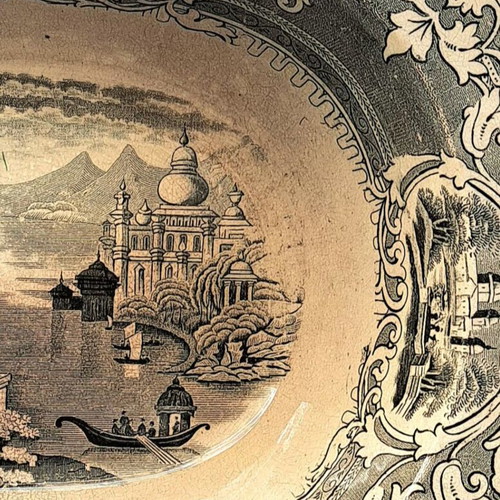 Vintage English Ceramic Platter by William Lowe, like new