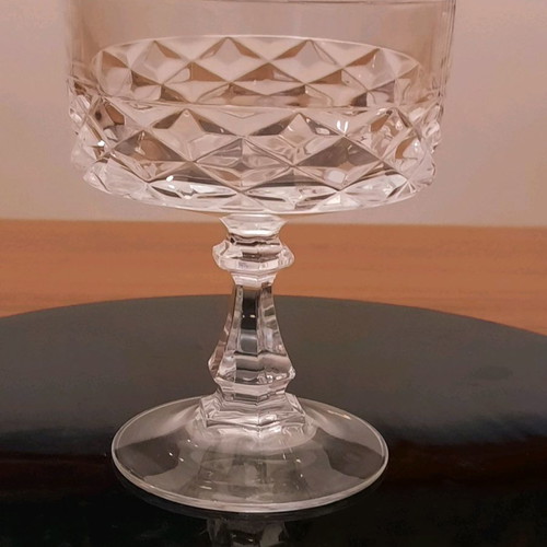 Cocktail glasses used, set of 6, crystal