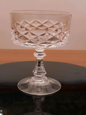 Cocktail glasses used, set of 6, crystal