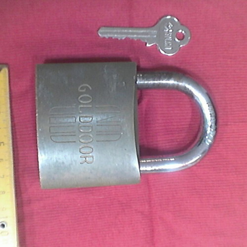 Large padlock used heavy-duty with one key