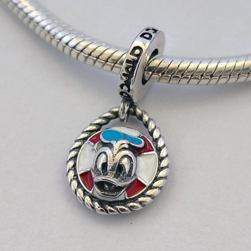 Donald Duck Captain charm made of S925 silver new
