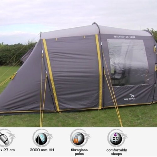 Easy Camp Wilmington Twin tent used, 6-8 person, 2 rooms