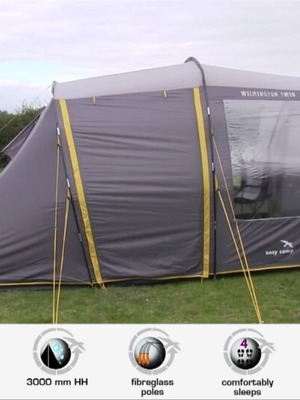 Easy Camp Wilmington Twin tent used, 6-8 person, 2 rooms