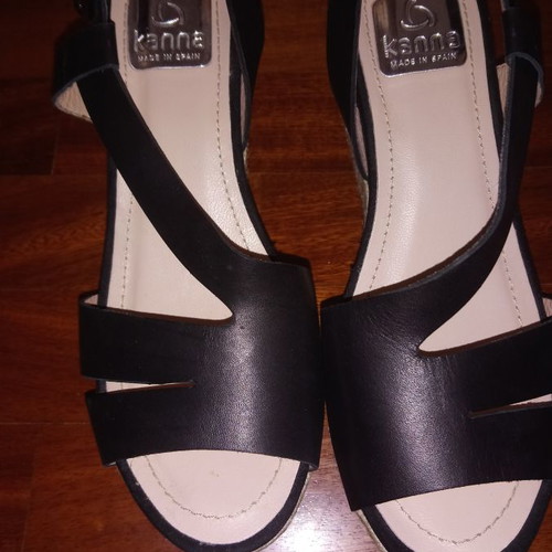 Platform sandal used, size 37, black