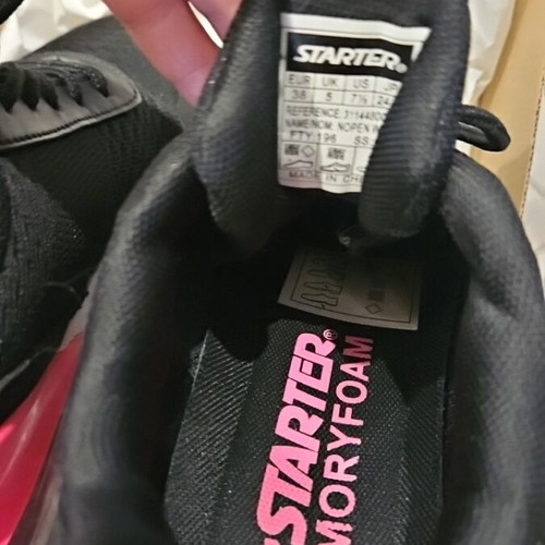 Starter athletic shoes size 38 like new, black and pink
