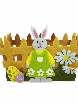 Καλάθι τσόχινο λαγός μπεζ 18 x 12 x 9 καινούργιο