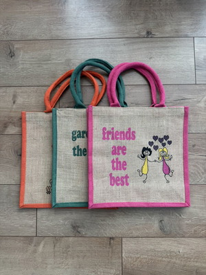 Jute bags set, 30cm x 30cm