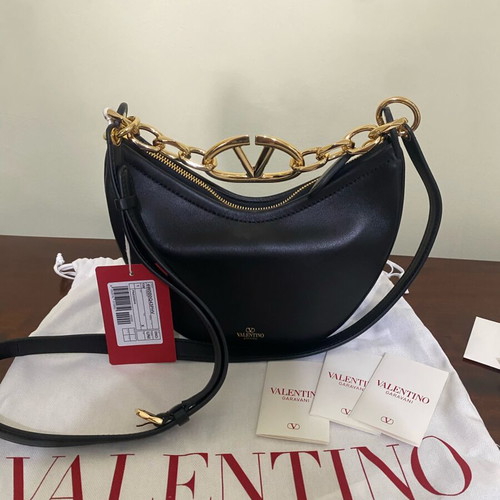 Valentino Garavani Mini Hobo Vlogo shoulder bag new, black
