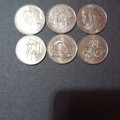 Set of 6 500 Drachma coins Athens 2004 new