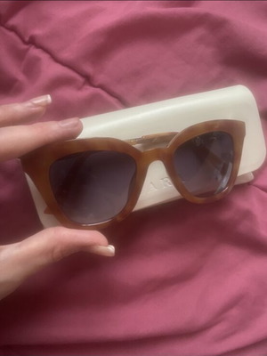 Sunglasses new with case, beige