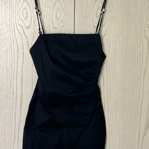 Zara black dress with beads new, size M