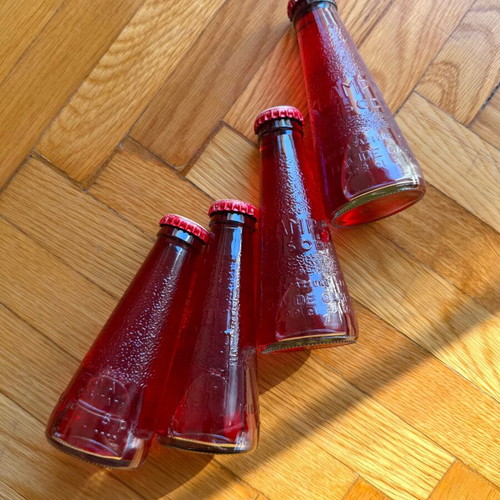Campari Soda vintage set of 4 decorative bottles