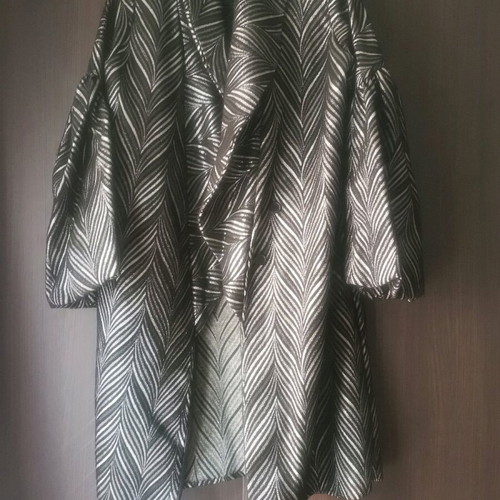 Women's coat new, black with silver details, size L