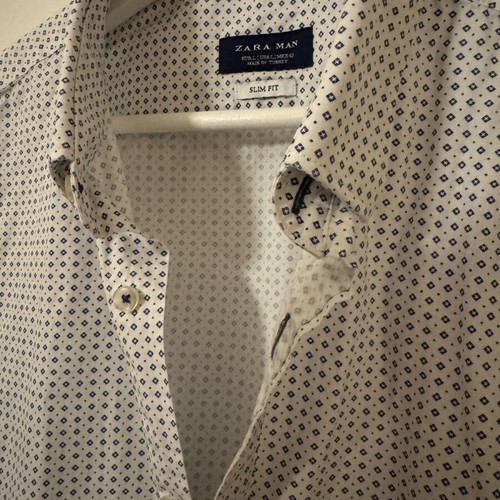 Πουκάμισο Zara slim fit σαν καινούργιο, άσπρο, μέγεθος L