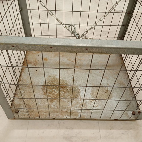 Galvanized transport basket used with wheels