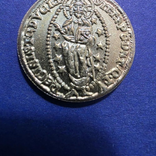 Silver Replica of Venetian Ducat Coin new, 24k gold plated