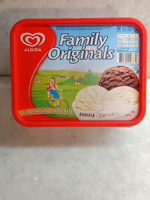 Algida ice cream packaging used, family size 930 gr