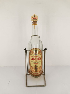 Grants collectible glass whiskey bottle with valve used