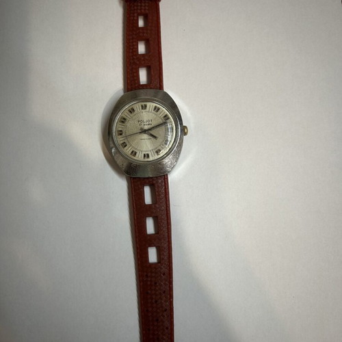 Poljot men's mechanical watch used, 17 jewels, silver
