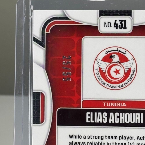 Elias Achouri RC 2026 Panini Prizm World Cup card like new