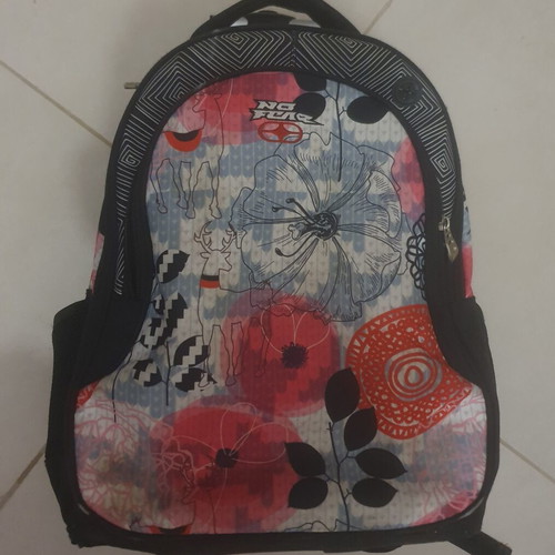No Fear Primary School Backpack for Girls with Wheels used