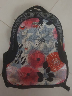 No Fear Primary School Backpack for Girls with Wheels used