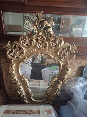 Rococo gold wall mirror 145x90cm like new