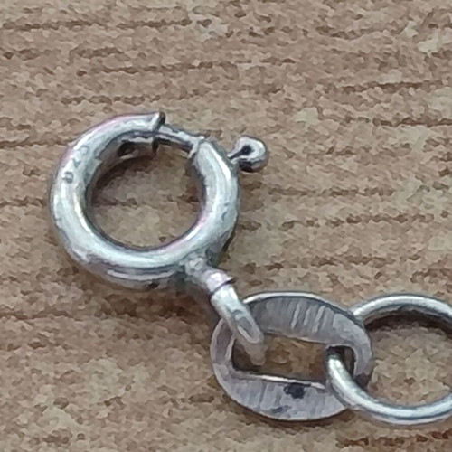 Silver 925 twisted rope chain necklace, 45cm