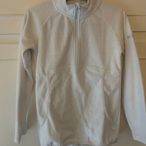 Roxy fleece shirt kids XL 14 years like new, white