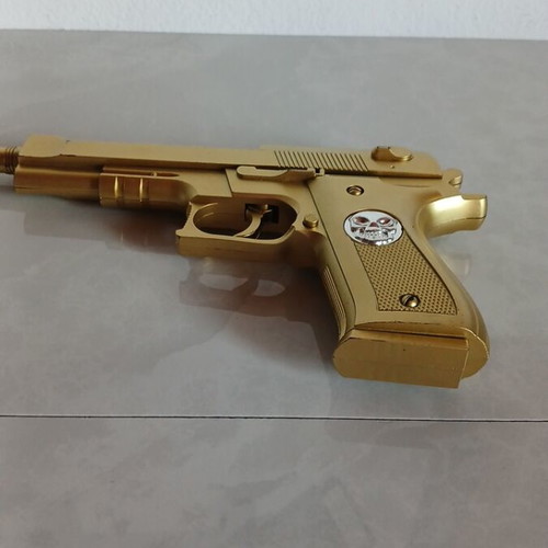 Plastic toy gun used