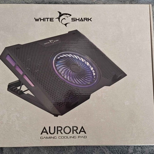 White Shark Aurora laptop cooler like new with 5 fans and lighting