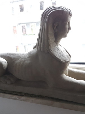Egyptian Sphinx garden sculpture new made of cement mortar
