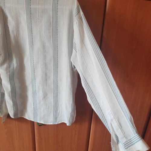 Men's shirt XXL white and turquoise like new