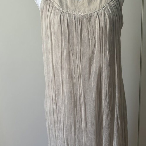 Beige dress size M/L, viscose with cotton lining