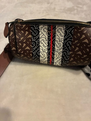 Burberry μικρή δερμάτινη τσάντα καινούργια, καφέ πολύχρωμη