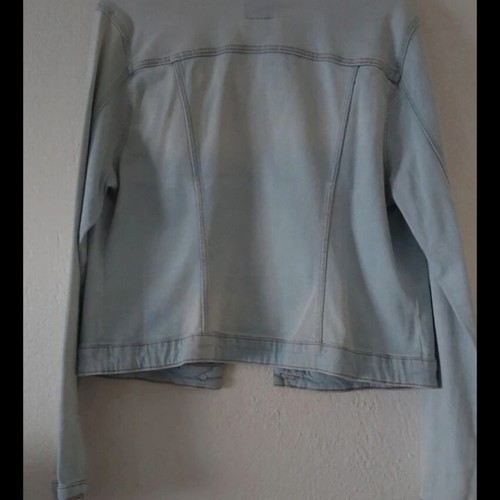 Denim jacket Bershka size L like new, turquoise