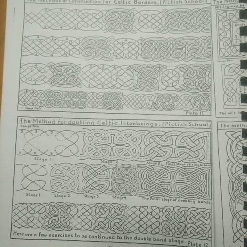Celtic art book used with instructions and sketches